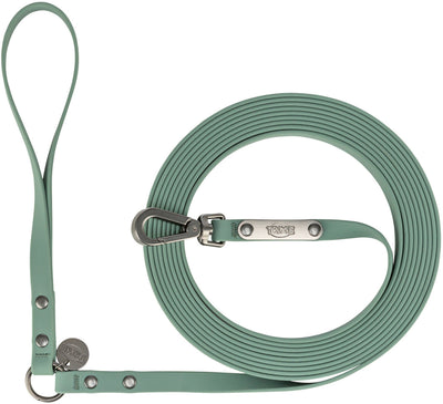 Trixie CityStyle tracking lead, PVC, S–M: 5 m/13 mm, sage