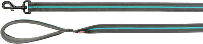 Trixie Fusion leash, extra long, LÆ’??XL: 1.80 m/25 mm, graphite/ocean