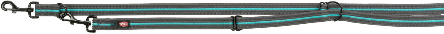 Trixie Fusion adjustable leash, LÆ’??XL: 2.00 m/25 mm, graphite/ocean