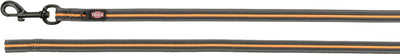Trixie Fusion tracking leash, rubberised, M-XL: 3 m/17 mm, graphite/papaya