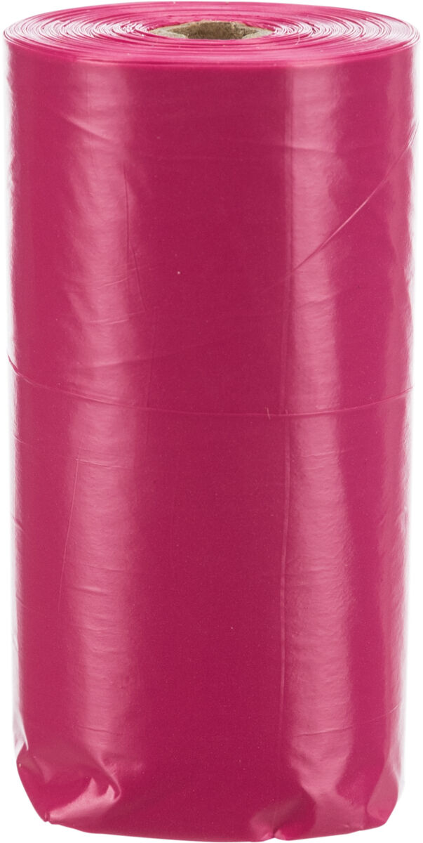 Trixie Dog poop bags, rose scent, 4 rolls of 20 bags, pink