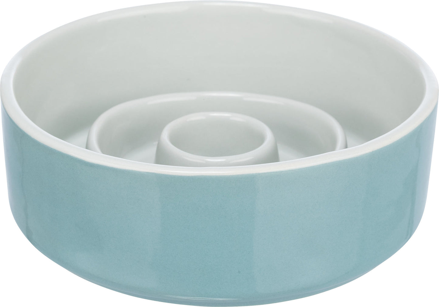 Trixie Slow Feeding bowl ceramic, 0.9 l/ 17 cm, grey/blue