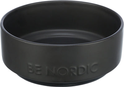 Trixie BE NORDIC bowl, ceramic/rubber, 1.2 l/Ç÷ 18 cm, black