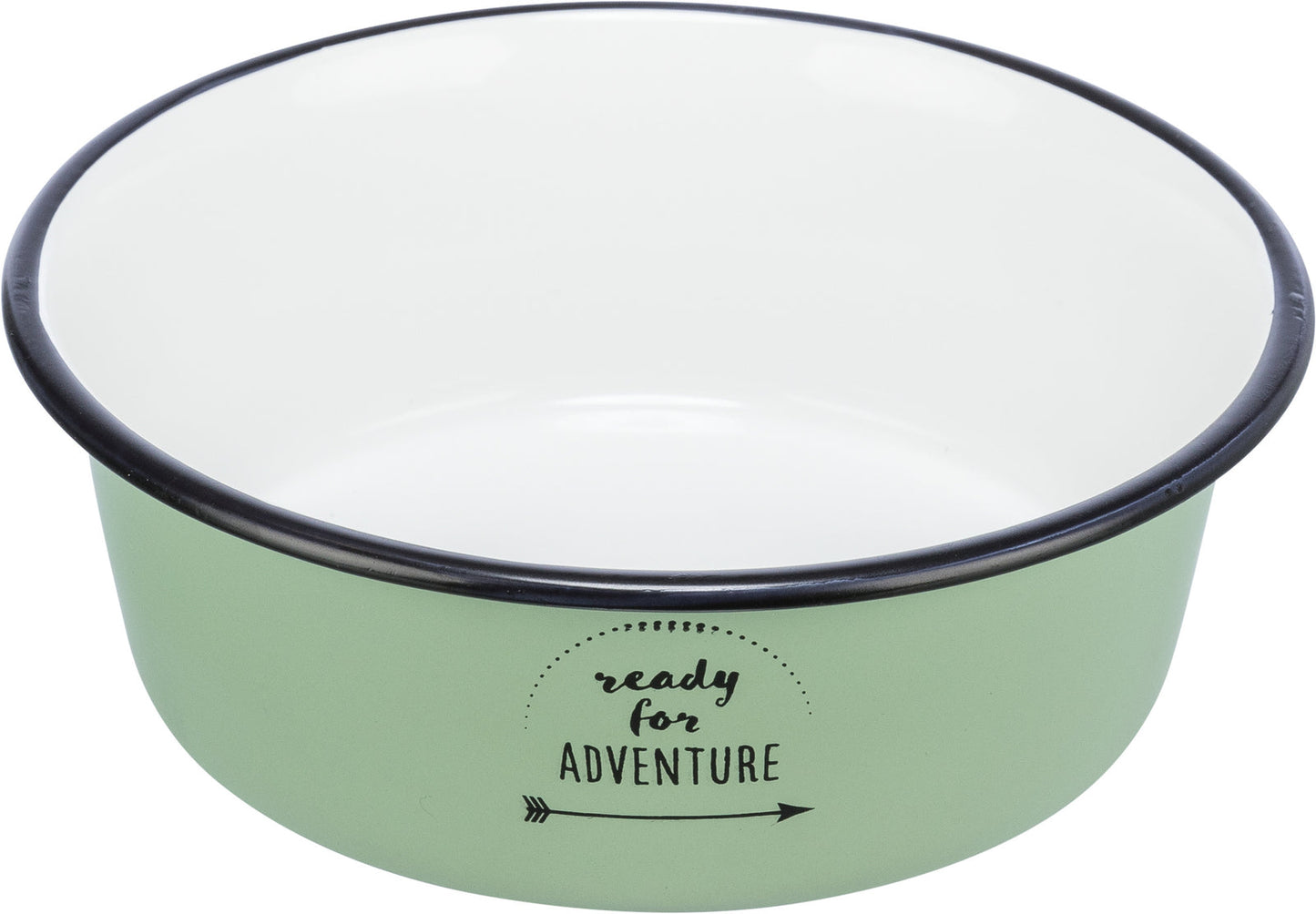 Trixie Bowl enamel/stainless steel, 0.9 l/ 17 cm, green