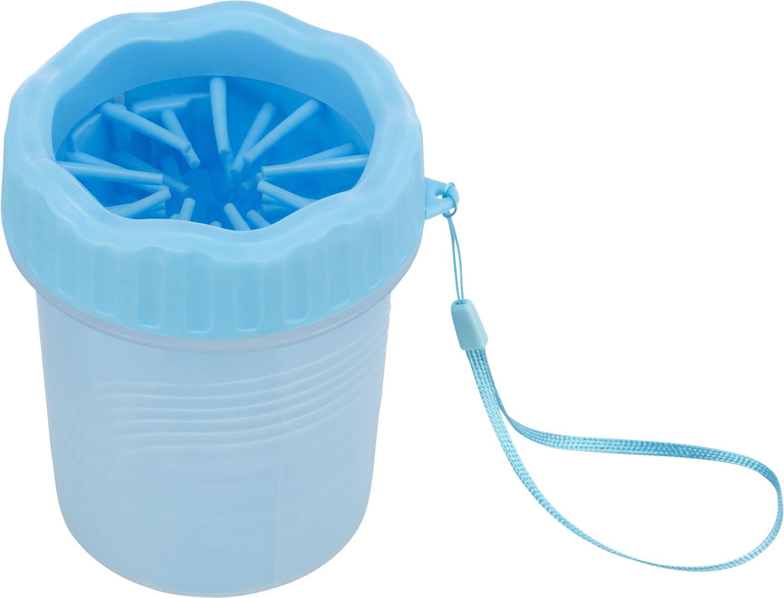 Trixie Paw cleaner, silicone/PP, S-M, blue.
