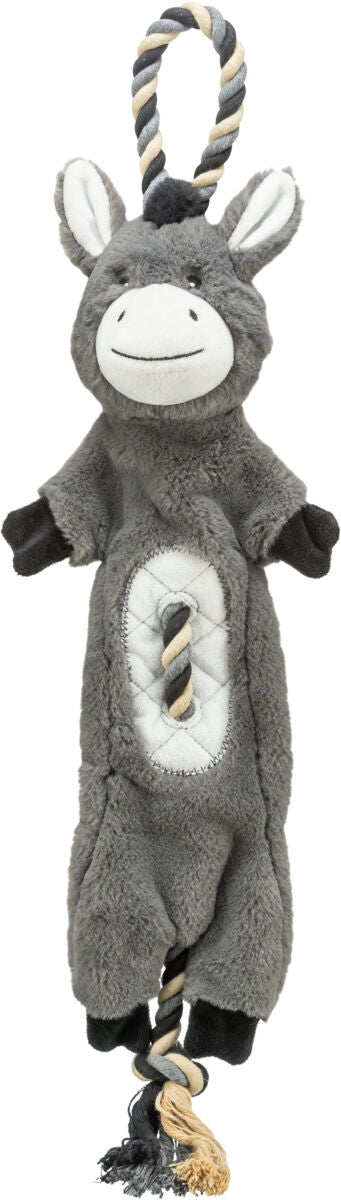 Trixie Donkey, plush/rope, recycled, 66 cm