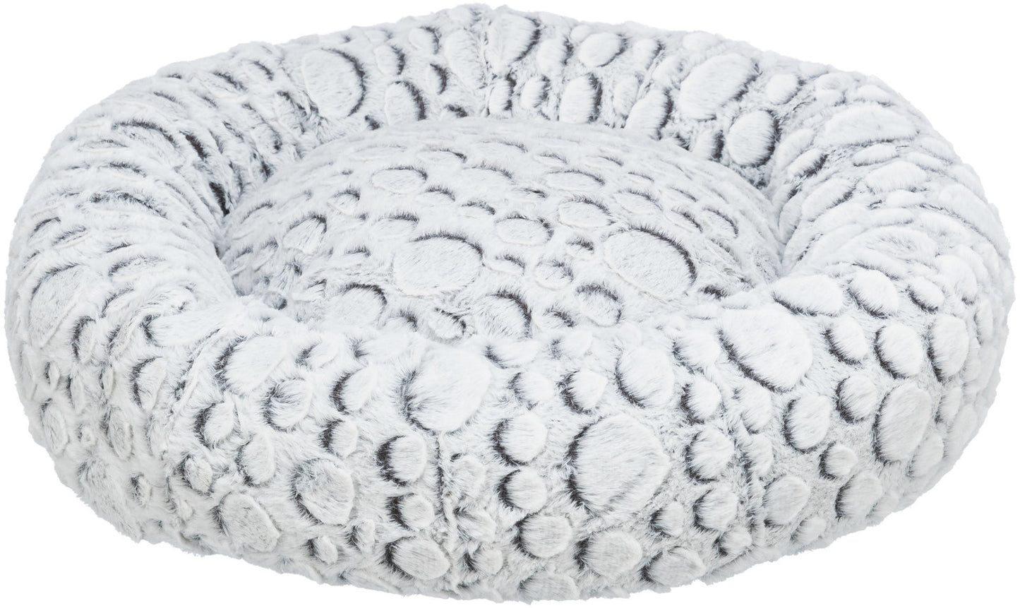 Trixie Mila bed round plush, 50 cm, white-grey