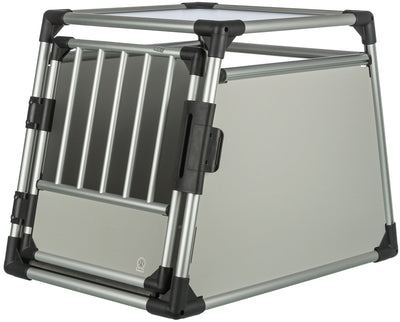 Trixie Transportbox, aluminium, L-XL: 94 x 75 x 88 cm, silver/light grey