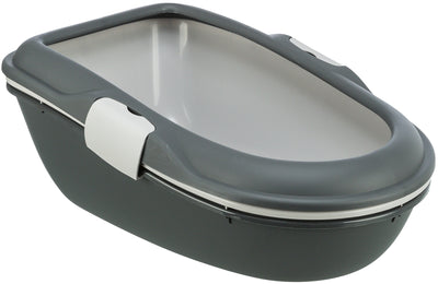 Trixie Berto cat litter tray, with separating system, 39 x 22 x 59 cm, dark grey/pastel