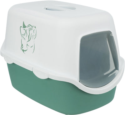 Trixie Vico cat litter tray, with hood, 40 Ç? 40 Ç? 56 cm, green/white