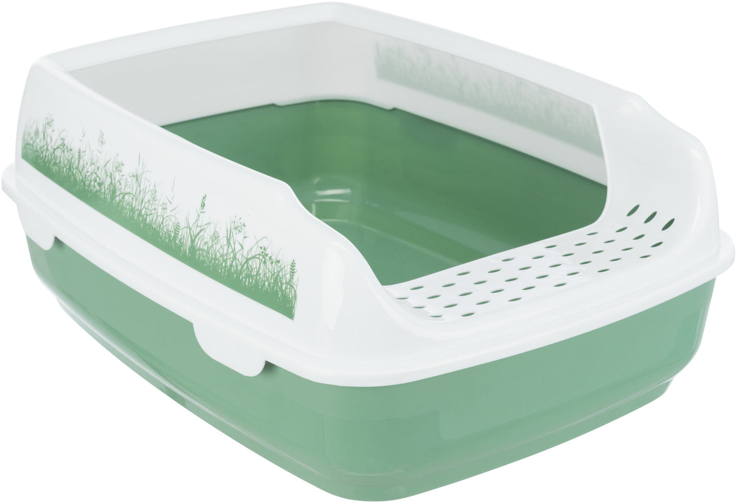 Trixie Delio cat litter tray, with rim, 35 Ç? 20 Ç? 48 cm, green/white