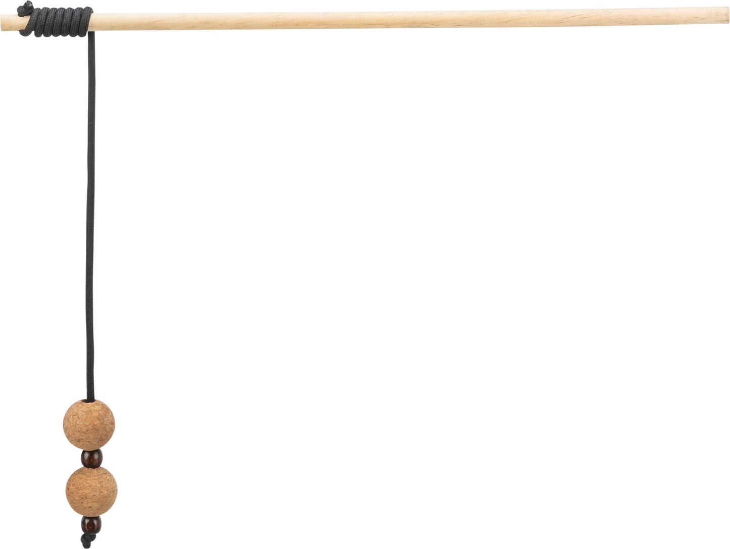Trixie CityStyle playing rod with balls, wood/cork, 40 cm