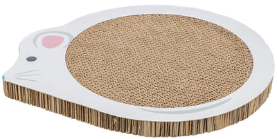 Trixie Junior scratching cardboard, mouse, catnip, 35 x 2.5 x 29.5 cm, white