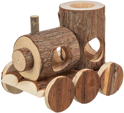 Trixie Levin train, mice, bark wood, 17 x 14 x 12 cm