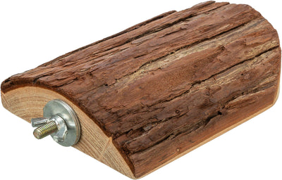 Trixie Platform with screw fixing, bark wood, 10 x 15 cm