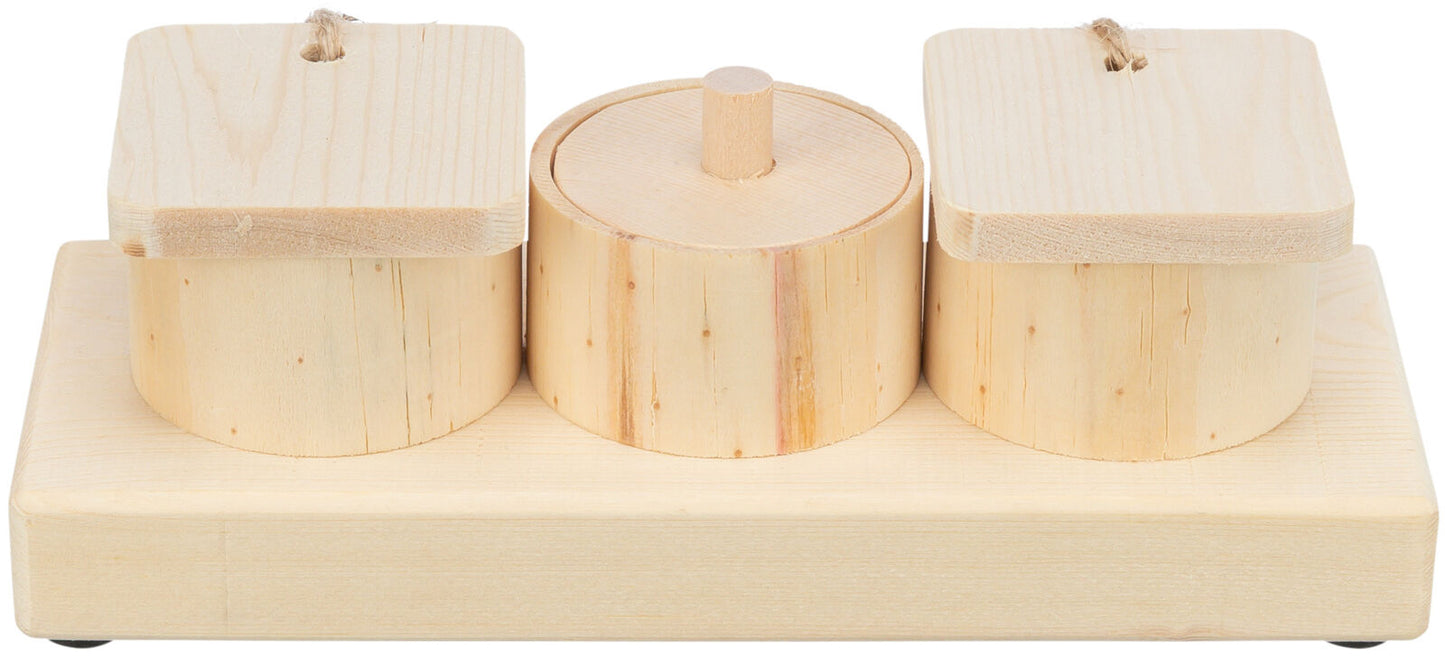 Trixie Snack cups, wood, 15 Ã‡? 4.5 Ã‡? 6 cm