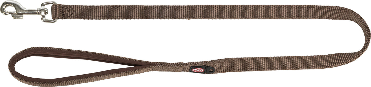 Trixie Premium leash, M-L: 1.00 m/20 mm, hazelnut