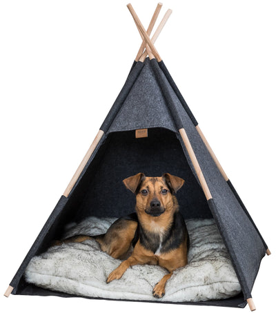 Trixie Tipi cave felt, 70 X 70 X 70 cm, anthracite