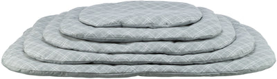 Trixie Jessie cushion, oval, 95 x 70 cm, grey/white