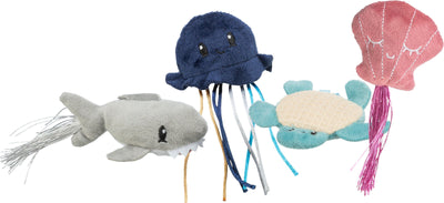 Trixie Sea animal, plush, catnip, 5–8 cm, sorted