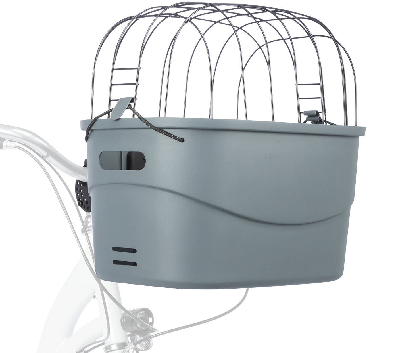 Trixie Front bicycle basket plastic, 42 X 39 X 30 cm, grey