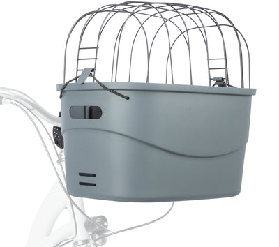 Trixie Front bicycle basket plastic, 42 X 39 X 30 cm, grey