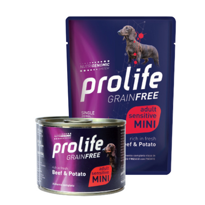 Prolife Grain Free Adult Sensitive Beef & Potato - Mini