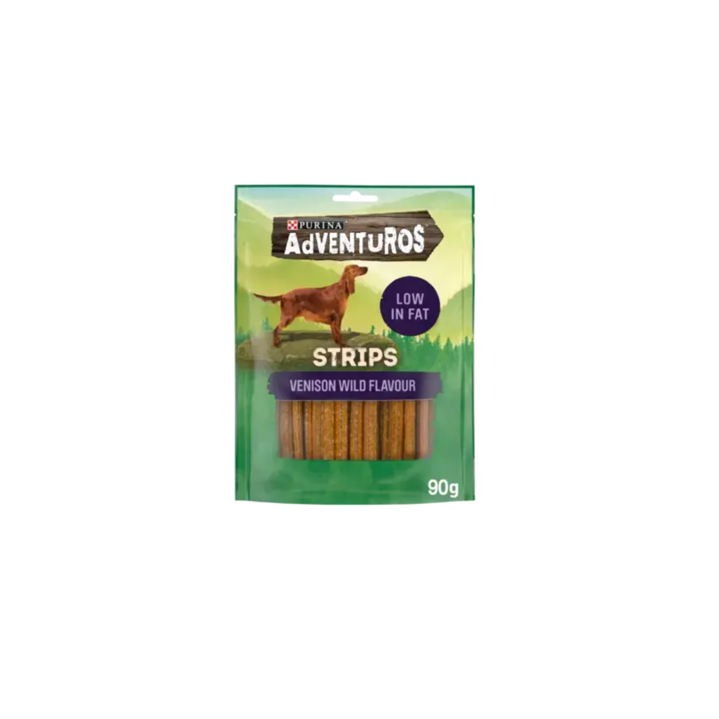 Purina Adventuros Strips Venison Wild Flavor 90g.