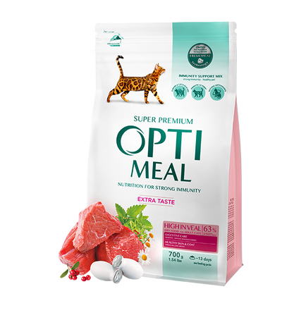 Complete Dry Pet Food For Adult Cats High In Veal – 100 g