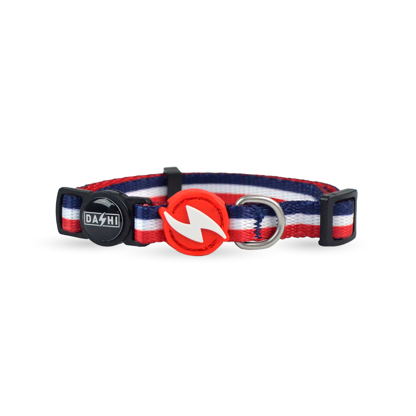 Dashi Stripes3 Red & Blue Cat Collar