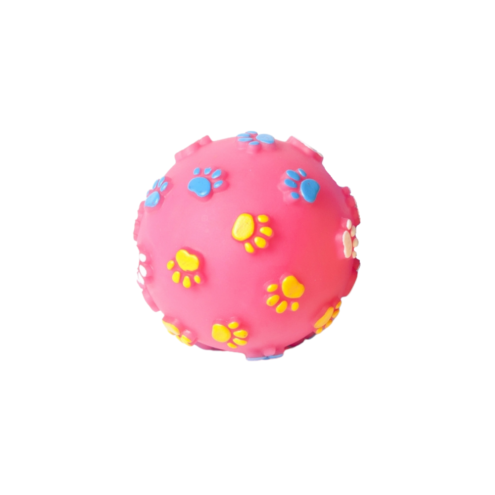 Dingo Squeaky Pink Ball with Paws