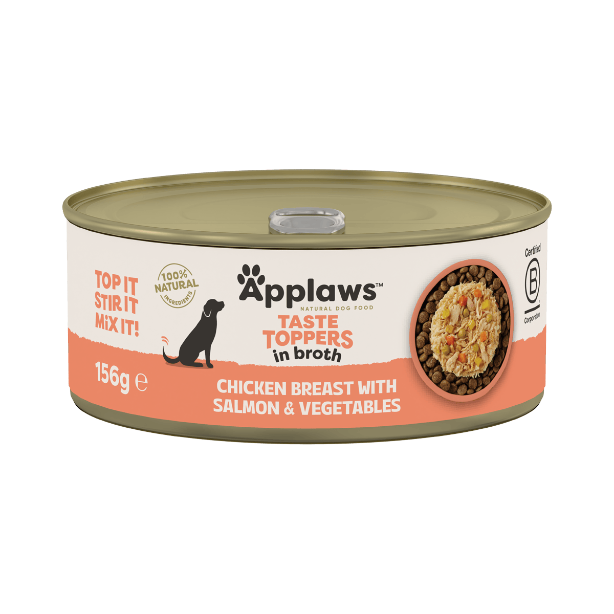 Applaws Taste Toppers Chicken Breast with Salmon & Vegetables in Broth 156g