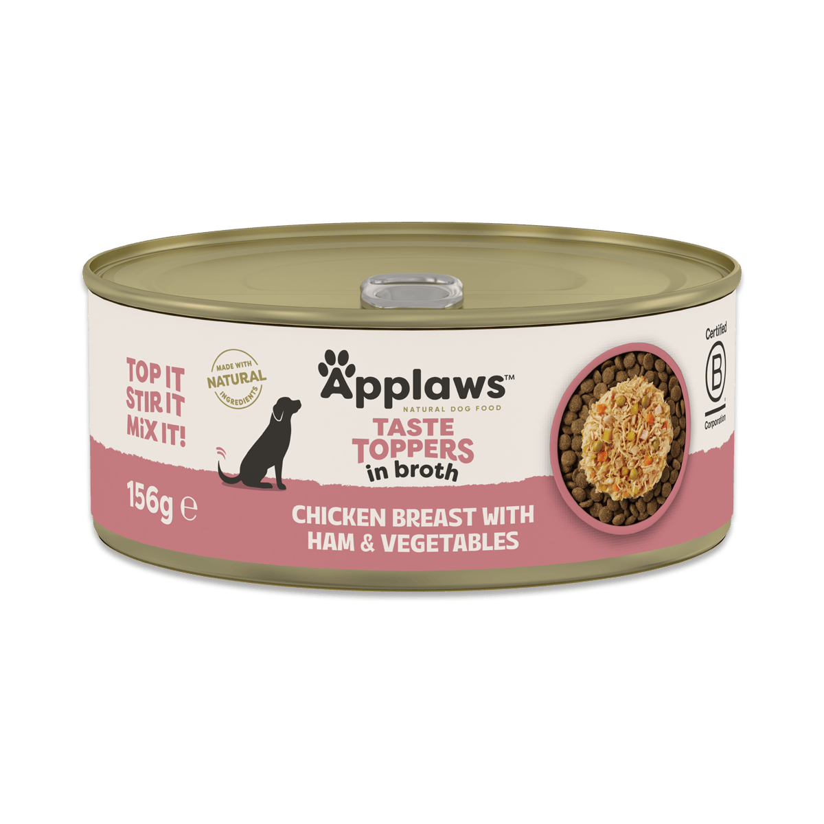 Applaws Taste Toppers Chicken Breast with Ham & Vegetables in Broth 156g
