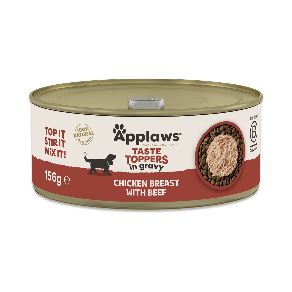Applaws Taste Toppers Chicken Breast with Beef in Gravy 156g