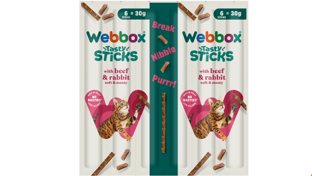 Webbox Tasty Sticks With Beef & Rabbit 30g.