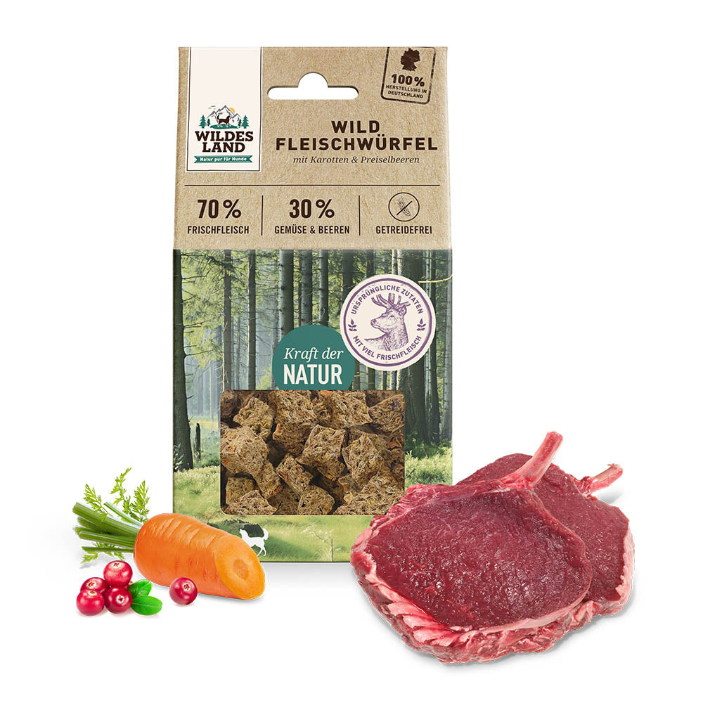 Wildes Land Meat Cubes Wild Game – 100 g