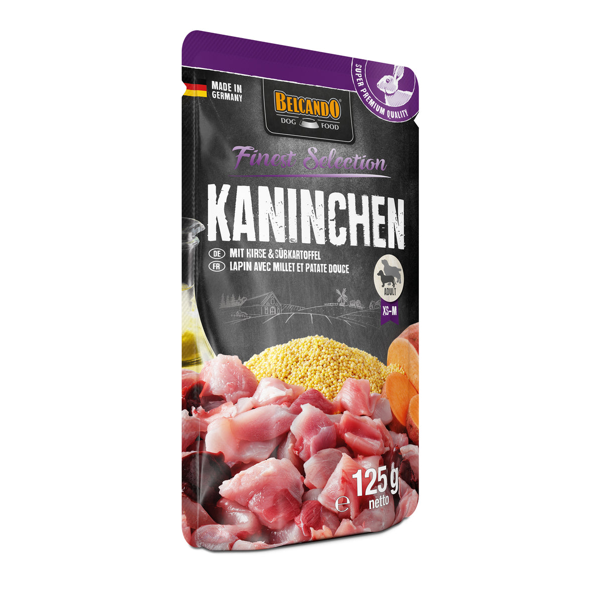 Belcando Rabbit with Millet & Sweet Potato Wet Dog Food Pouch 125g