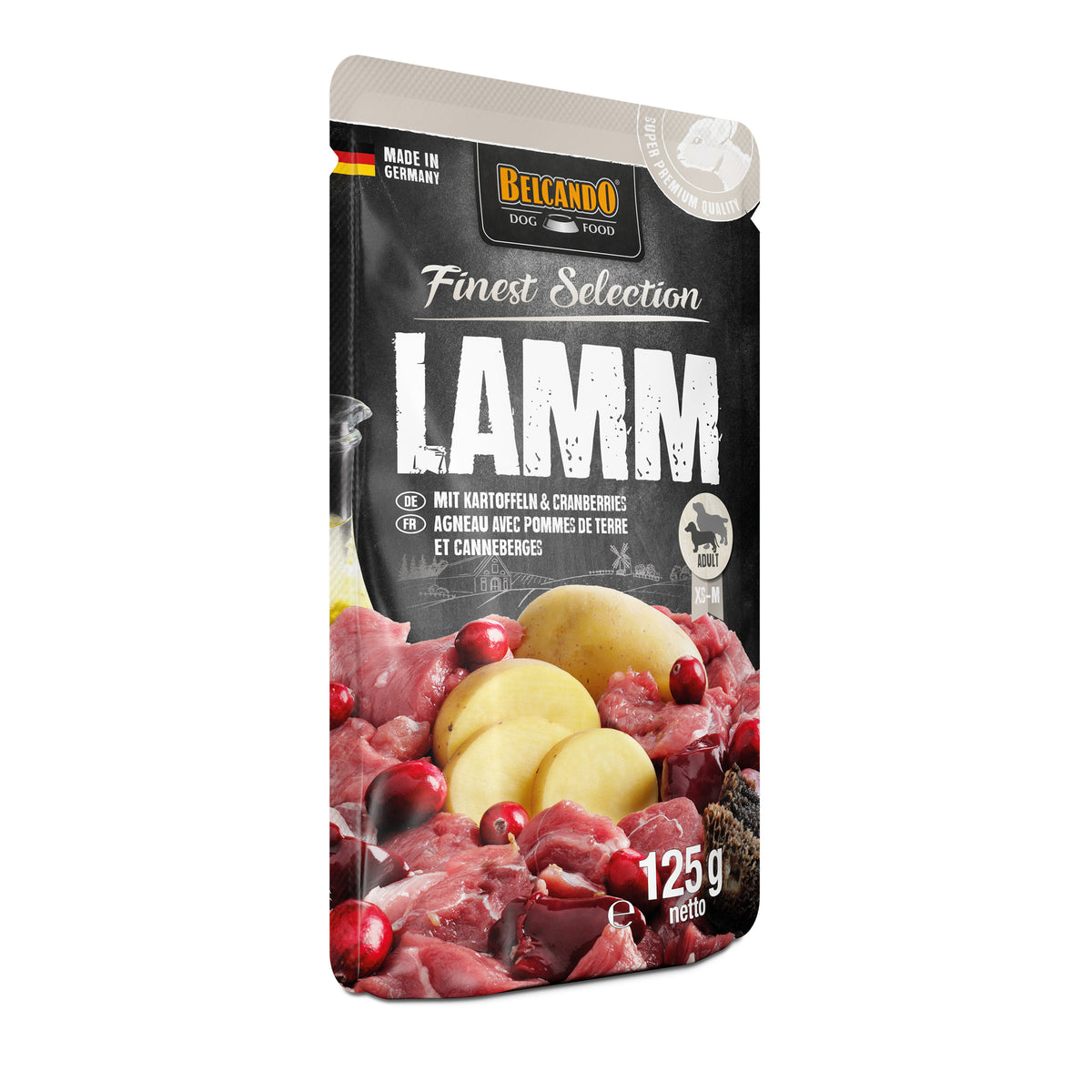 Belcando Lamb with Potatoes & Cranberries Wet Dog Food Pouch 125g