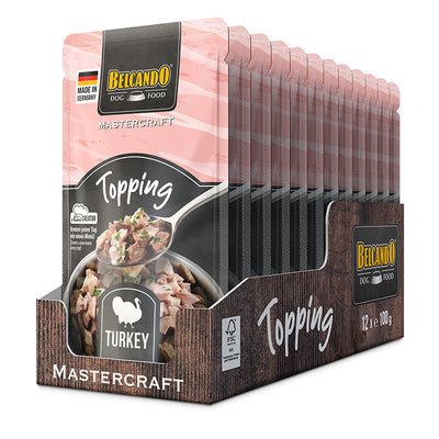 Belcando Mastercraft Turkey with Parsley Dog Food Topping 100g box packaging