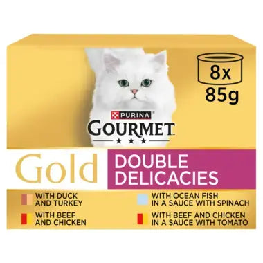 Gourmet Gold Double Delicacies Wet Cat Food Multipack x8 product pack