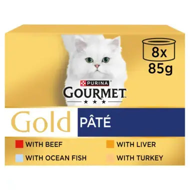 Gourmet Gold Pate Recipes Wet Cat Food x8 product pack
