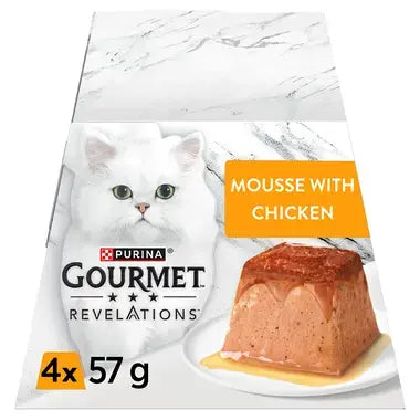 Gourmet Revelations Mousse with Chicken Wet Cat Food x4 product pack