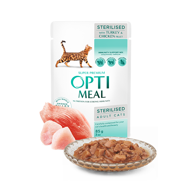 Sterilised Cats With Turkey And Chicken Fillet In Sauce – 6 g