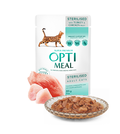 Sterilised Cats With Turkey And Chicken Fillet In Sauce – 6 g