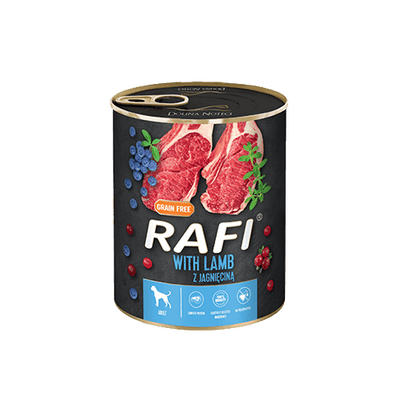Rafi Dog Pate With Lamb, Blueberry & Cranberry – 800G