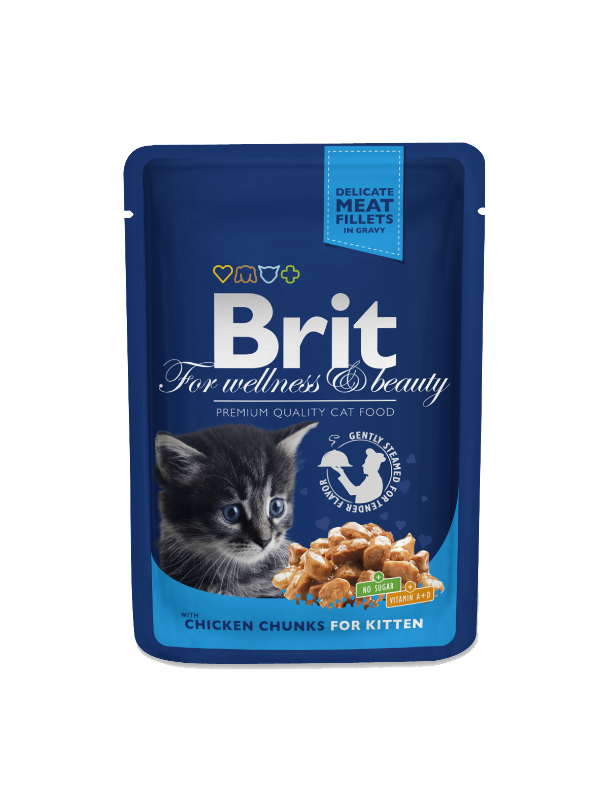 Brit Premium Cat Pouches Chicken Chunks for Kitten