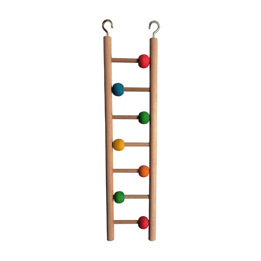 GLEE Hanging Bird Toy Stairs With Natural Wood