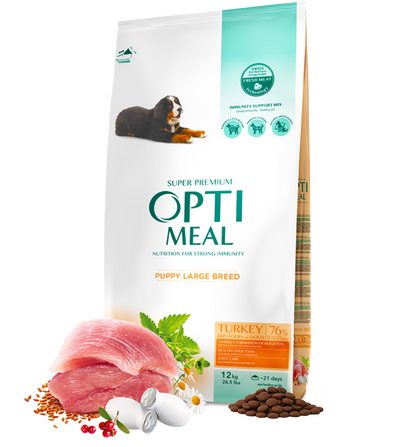 OPTIMEAL Complete dry pet food for puppies large breeds - Turkey