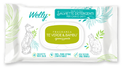 Welly Green Tea And Bamboo Cleansing Wipes