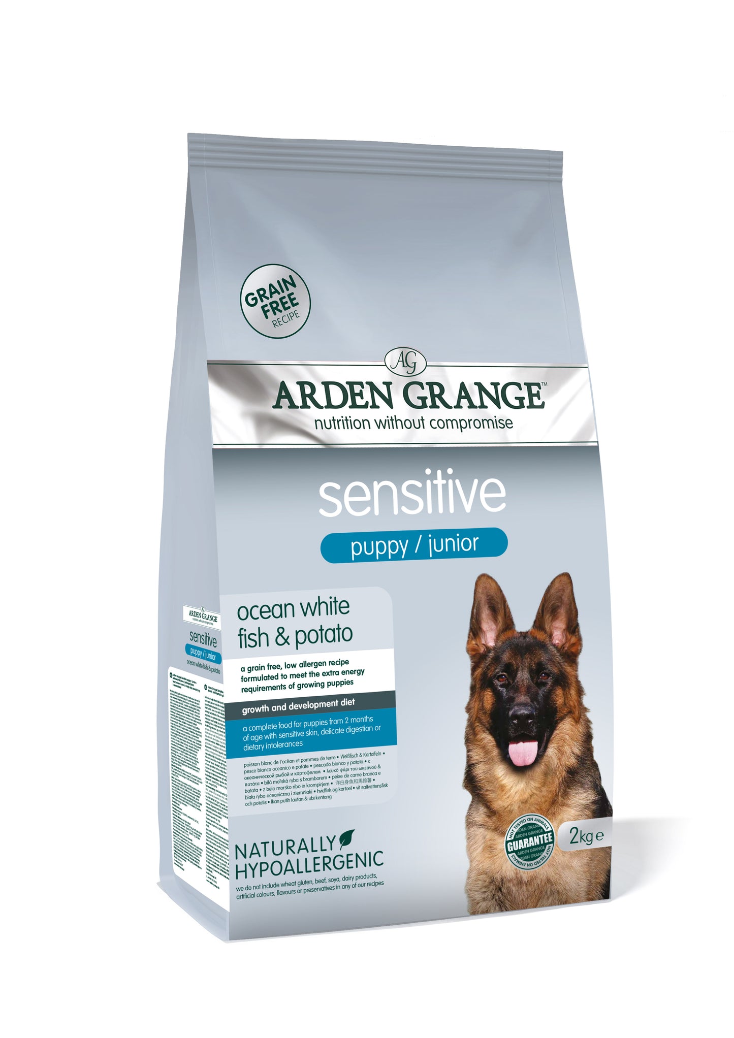 Arden Grange Sensitive Puppy / Junior – grain free – ocean white fish & potato - Targa Pet Shop